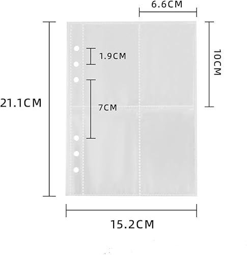 Miniatura 5 de Carpeta A5 de 6 anillas, carpeta de tarjetas fotográficas Kpop, carpeta A5, carpeta de tarjetas de fotos, 30 hojas, 240 bolsillos, álbum de fotos de