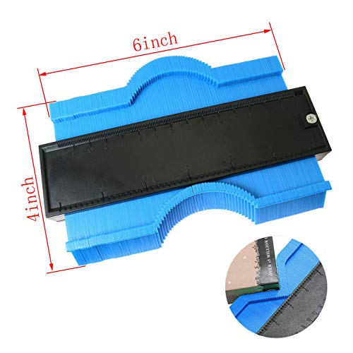 ToToT 6\" Blue Outline Gauge Marking and Measuring Tool Multi Angle Irregular Measuring Profilometer
