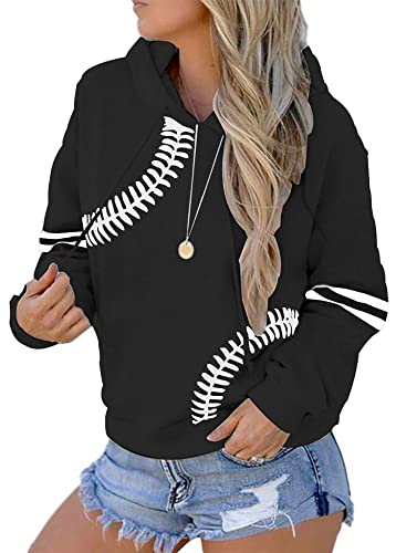 XKBHYD Baseball Hoodie - Womens Sweatshirt & Tee Perfect for Baseball Fans