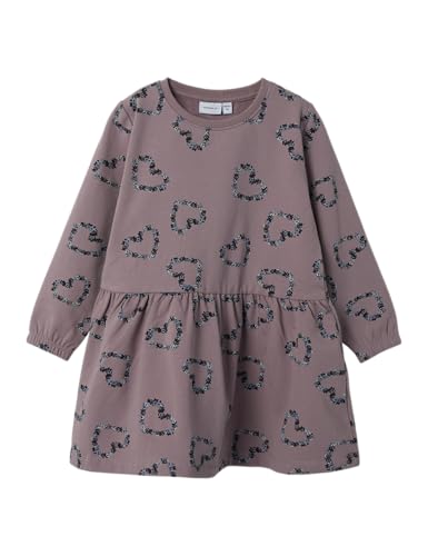 NAME IT Mädchen Nmfolukria Ls Sweat Dress Bru, Toadstool, 110