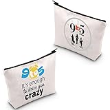 MEIKIUP Musical Quote Cosmetic Bag Nine to Five Musical inspired Gift Comedy Movie Fans Zipper Pouch Gift (9to5EnoughCrazyBag)