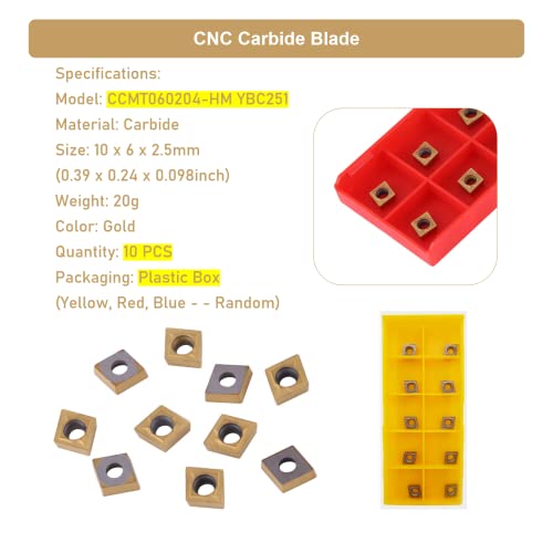 BOLORAMO Hartmetall-Wendeeinsätze ccmt060204 wendeschneidplatten 10 Stück Metalldrehmaschinen Schneidwerkzeuge CNC-Messerschneider Drehmaschine Gubias Draaigereedschappen