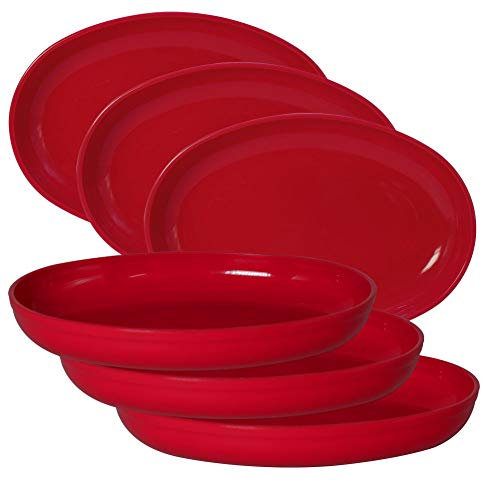 Wonder Homeware Sigma Snacker Microwave Safe Bowl Set, 6 pc 500 ml, Cyan Color (Red)