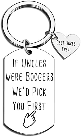 Uncle Gifts from Nephew Niece Funny Uncle Keychain for Fathers Day Birthday Christmas Halloween New Year Thanksgiving Wedding Gifts for Uncle Special Best Uncle Ever Gifts Personalized Keychain
