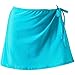 XKUN Vestido de Playa Delantal De Las Mujeres Sueltas Delantal Delantal Delantal De La Playa Falda De La Playa Desgaste Color Sólido Bikini Corto Cubierto Cubierta Casual-Lake Blue,S
