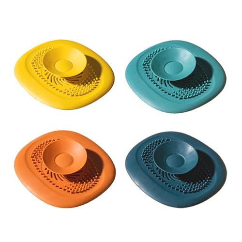 4 unidades de protector de desagüe de silicona para control de olores, uso doméstico y comercial miniatura 5