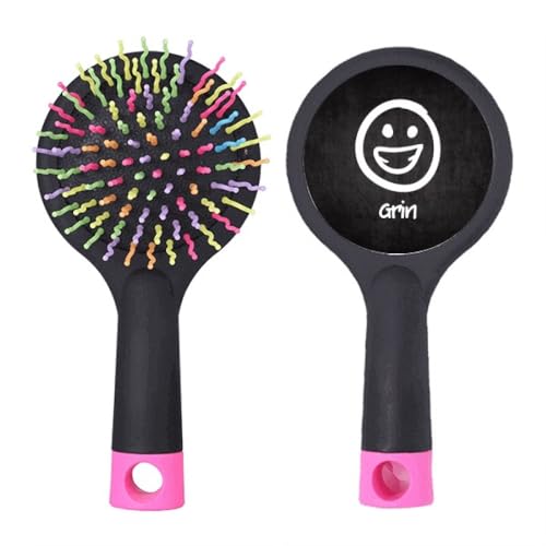 Brosse à cheveux démêlante sans douleur Grin motif chat blanc