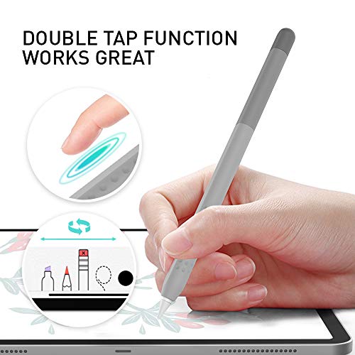 Image of Delidigi for Apple Pencil Pro Case (2024) & Apple Pencil 2nd Generation Sleeve,Soft Silicone Grip Cover,Magnetic Charging Compatible,Double Tap Support,Gradient Color Design