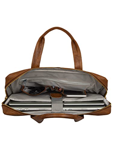 Image of COSMUS Scarlett PU Leather Sleek Laptop Bag fits up to 15.6 inches Laptop Messenger Office Bag for Men