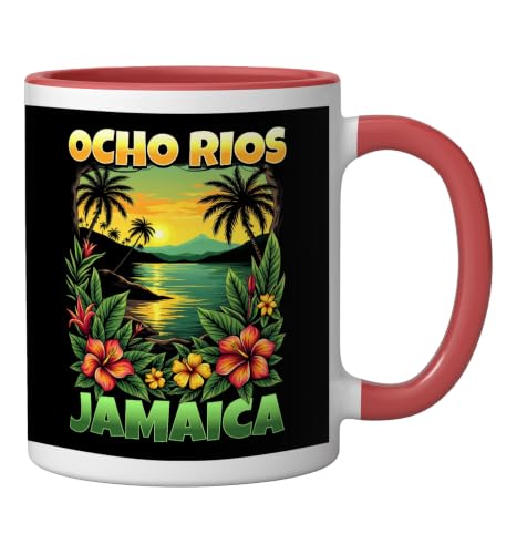 Vaso de cerámica souvenir Jamaica Ocho Rios 11oz miniatura 2