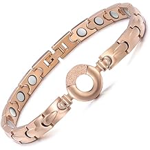 RainSo Womens Elegant Titanium Steel Magnetic Bracelets Adjustable