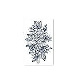 2 Pegatinas De Tatuajes Temporales Con Imágenes De Flores Lisas Para Mujeres Y Hombres, Tinta De Plantas De Jugo, Impermeables, Semipermanentes Y Con Duración De 2 Semanas