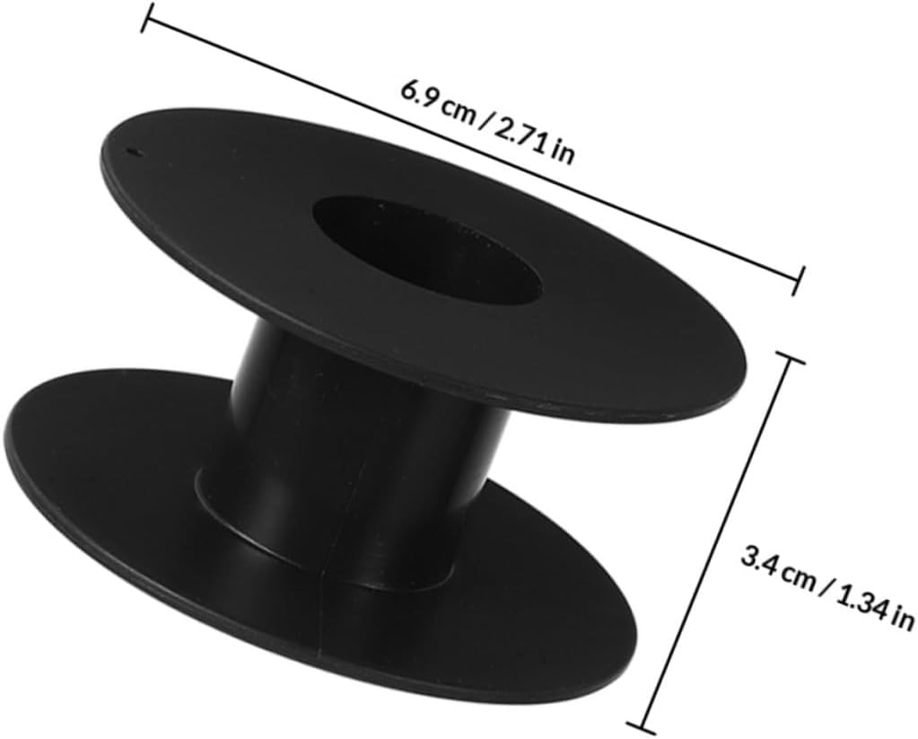 Homoyoyo Plastic Wire Spool Cord Reel 6pcs Black Electric Cord Organizer for Heating Wire Management in Home and Office Use