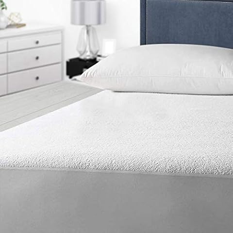 Vozbi Mattress Protector Double - Polycotton Mattress Protector - Terry Towel Mattress Protector - Waterproof Mattress Protector - Mattress Cover, Breathable & Waterproof Mattress Protector Cover