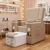 CHEEMHOM Plumb-Free Pedicure Spa Chair, Massage Chair,Adjustable Footrest & Manicure Trays Nail Salon Furniture