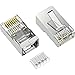 Axiom Memory - RJ45C6SSI100-AX - Axiom RJ45 Cat.6 Shielded Plug w/Inserter, Solid/Stranded Wire, 50 Micron, 100-Pack - 100 Pack - Clear
