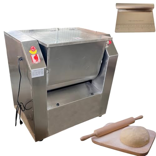 Banfluxion 50KG/110LB Commercial Dough Kneading Mixer Heavy Duty Stand Mixer 110V 3KW Electric Dough Kneading Machine with Stop-on-Open Lid -  CB-170076