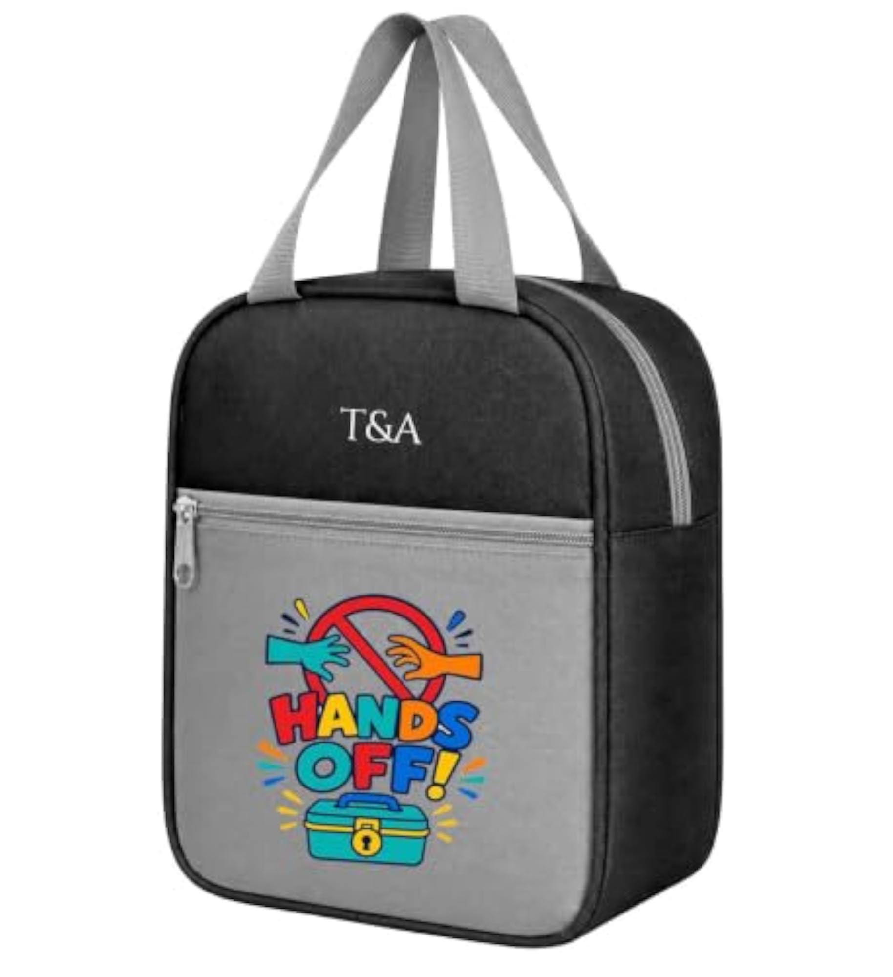 Reusable Lunch Bag with Front Pocket for Office and School