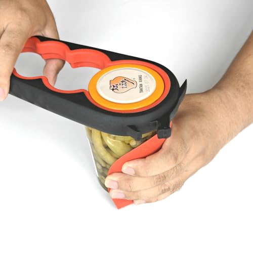 Image of Otstar Jar Opener with Gripper Pads for Weak Hands, Seniors with Arthritis | Multifunction Lid Opener & Kitchen Gadgets, Adjustable, Non-slip, Effortlessly Open Jar Lids Bottle Caps and Pull-tab Cans