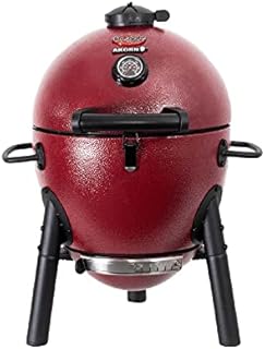 Char-Griller E06614 AKORN Jr. Portable Kamado Charcoal Grill, Red
