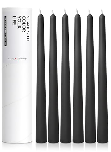 Black Taper Candles 6-Pack