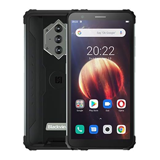 Blackview BV6600 Móvil Antigolpes, Batería 8580mAh (Carga Inversa), 5.7'' HD+ IP68 IP69K Impermeable Teléfono Resistente Android 10.0, Octa Core 4GB + 64GB, Cámara de 16MP NFC GPS Dual SIM Negro