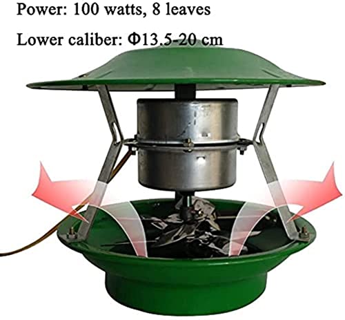 Dachventilatoren,Schornsteinrauchabsauger, Elektrischer Schornsteinabzug, Kaminventilator, Zugventilator, Abluftventilator for Haushaltsabgase, Rauch, Staub, Saugzugventilator, Heimofen, 100 W, 8 Blät – Bild 3