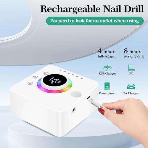 Ensemble de manucure pédicure avec perceuse à ongles USB et lime électrique