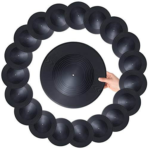 Epakh 20 Pieces 12 Inch Blank Vinyl Records Vintage Fake Records Decorations for Wall Aesthetic Home Studio Room, Discs Hip Hop Rock 70s 80s 90s Retro Decor
