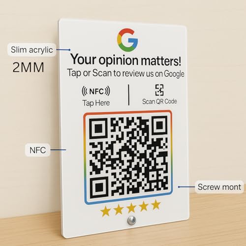 tinydabba 2mm Acrylic NFC and QR Review Standee 4x6 inch by tinydabba - 5