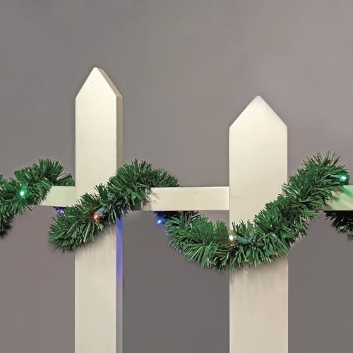 Brite Star LED Pine Garland – 18ft Battery-Powered Holiday Decor - Image 2