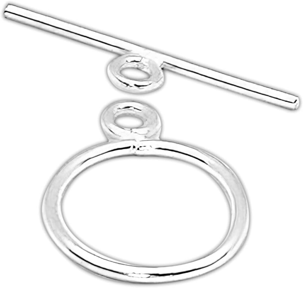 Sterling Silver Toggle Clasp Necklace Beading 15mm Part