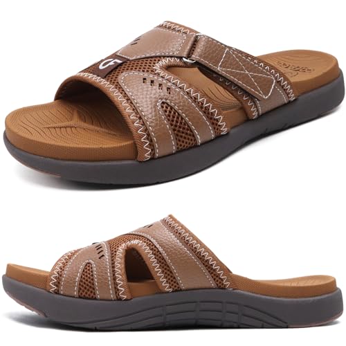 COFACE Mens Sport Recovery Sandals with Orthotic Arch Support