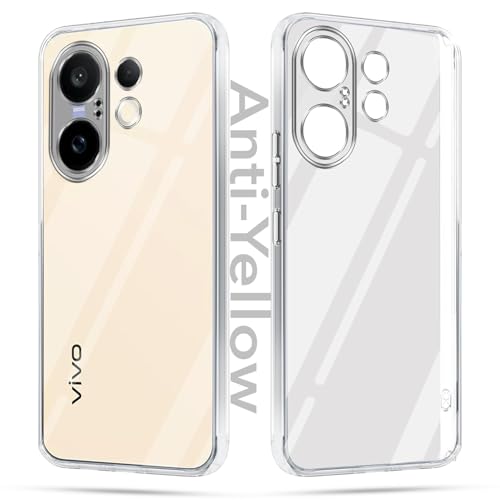 Image of Jkobi Lifetime Anti-Yellow Clear Back Cover Case for Vivo X200 FE (Sleek Hard Crystal | Shockproof and Camera Protection)