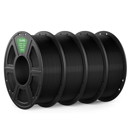 DEEPLEE PLA PRO Filament 1.75mm, Stronger Toughness 3D Printer Filament, PLA Filament Dimensional Accuracy +/- 0.02 mm, Neatly Wound, Fits Most FDM 3D Printer, 4 Pack Black