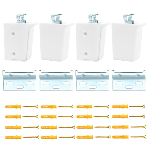 4 Piezas Herrajes Colgar Muebles Cocina, Soportes de Montaje Empotrado para Mueble de Pared, Colgador Mueble Suspendido para Muebles de Baño