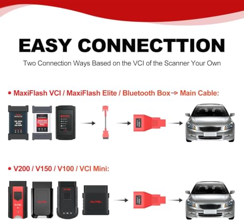 Adaptador OBDII Autel para escanear coches Honda con puerto de 3 pines 6