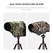 NEEWER PB019 Camera Rain Cover XL Large Waterproof Raincoat Protective Cover for Canon Sony Nikon Fujifilm DSLR Camera & Lenses up to 800 mm Double-Sided Camouflage Green Nylon