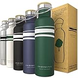 🍀 EMBALAJE RECICLADO: cada botella térmica está contenida en un paquete hecho de materiales 100% reciclados y es totalmente libre de BPA