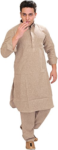 Image of Exotic India Men's Cotton Kurta Pyjama