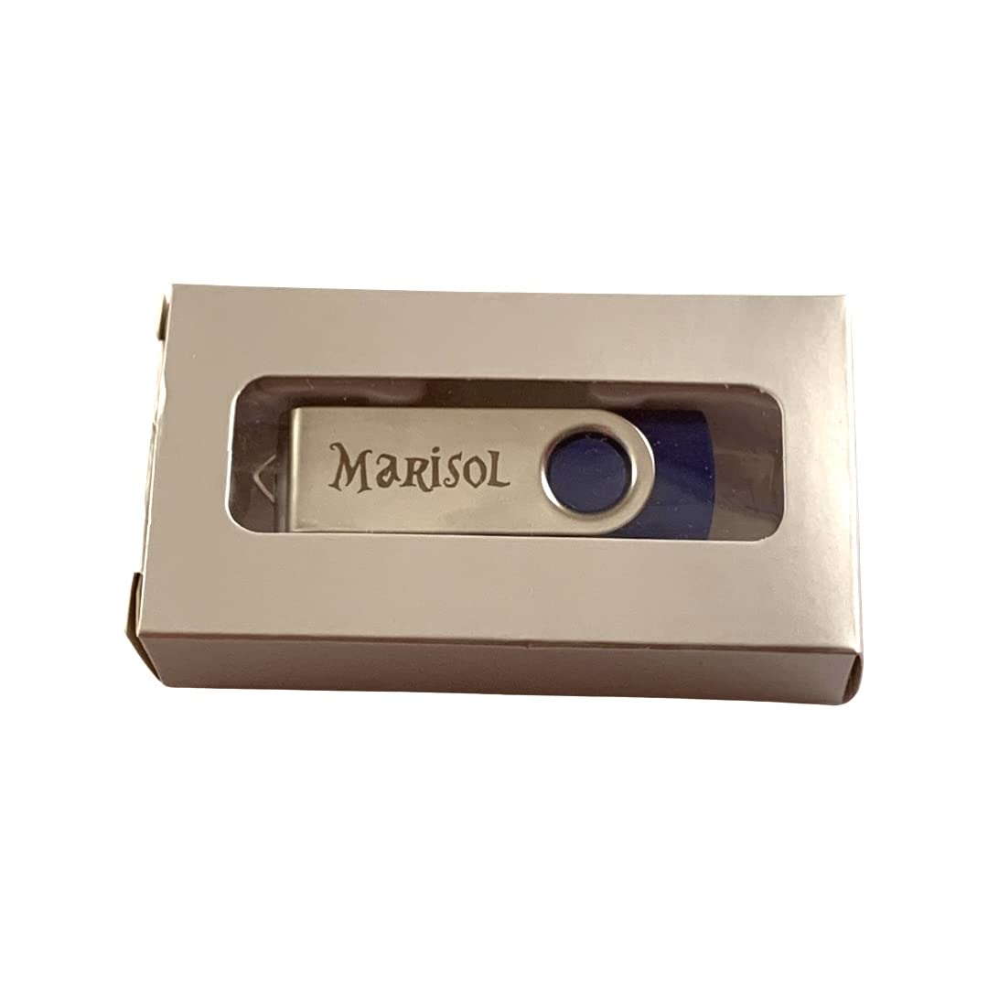 Regalo Grabado - 1 Memoria USB 16 GB Personalizada | Texto o Logo en Ambas Caras | Grabado en Metal | para Eventos y Obsequios, Unidades (25)