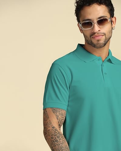 Image of VastraVibes Men's Polo Regular Fit T-Shirt