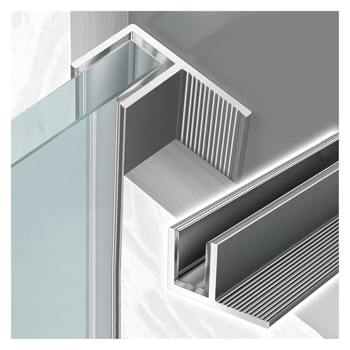Ranura de aluminio incrustada para mampara de ducha de hostelería 2