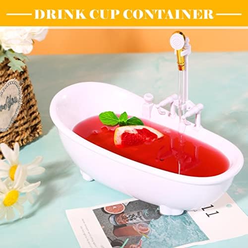 Aslion Novelty Bathtub Wine Glasses, Cocktail/Charms