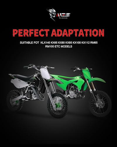 Image of MZS Dirt Bike Foot Pegs for KX65 KX80 KX85 KX100 KX112 KLX140 RM65 RM100 | Black CNC Aluminum Alloy Footrest, Skeleton Grid Wide Footpeg, Non-Slip Stainless Steel Foot Pins, Rust & Corrosion Resistant