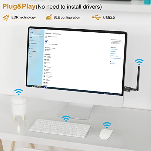 Techkey BLACK-5.3-1 Long Range Usb Bluetooth 5.3 Adapter thumb #1