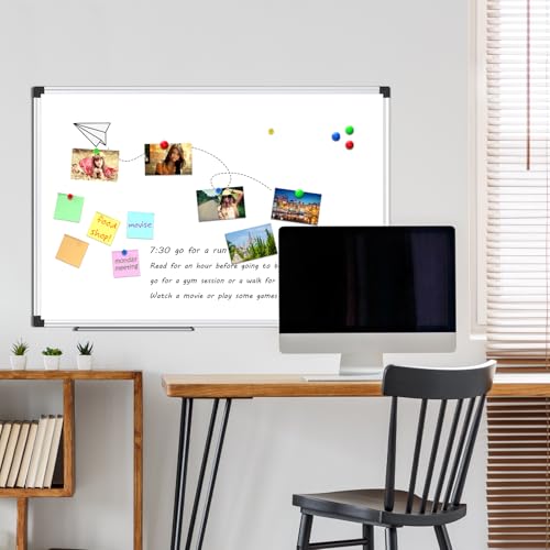 Image of XBoard Magnetic Dry Erase Board /Whiteboard, 36 X 24 Inches Double Sided White Board, Silver Aluminium Frame