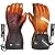 KEMIMOTO Waterproof EVA-Pad Heated Gloves for Men with Battery, PU Leather Snow Gloves for Women, Touchscreen Snowmobile Gloves, Heated Ski Gloves, Snowboarding Gloves, Electric Glove for Cold Weather
