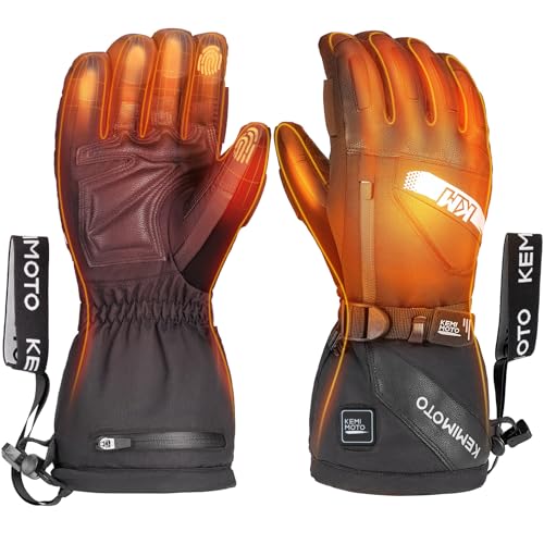 KEMIMOTO Waterproof EVA-Pad Heated Gloves for...