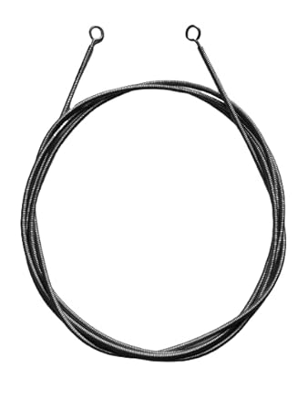 TRADECOIN ENTERPRISE Spring Wire Rod/Cord for Window Net, Curtains, Blinds, Drapes & Door with Pre-installed Eye hooks (38 inch, Silver)